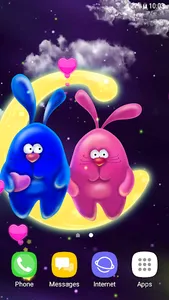 Bunnies Romantic Live Wallpape screenshot 1