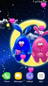 Bunnies Romantic Live Wallpape screenshot 2