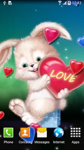 Cute Bunny Live Wallpaper screenshot 0