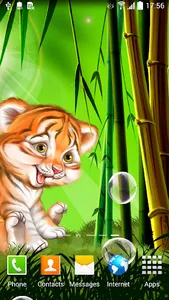 Cute tiger cub live wallpaper screenshot 1