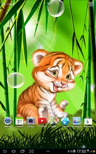 Cute tiger cub live wallpaper screenshot 4