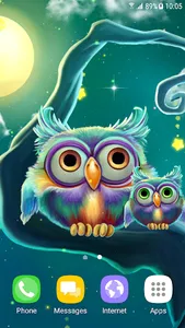 Cute Owls Live Wallpaper screenshot 1