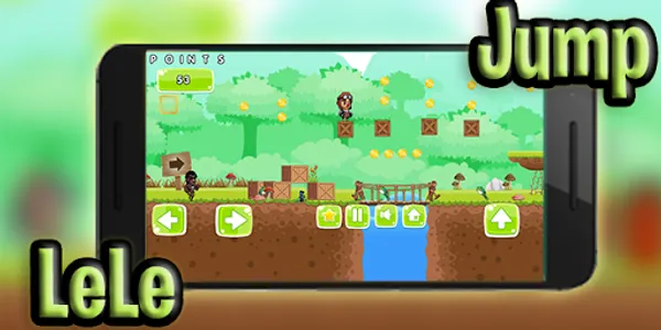 Jungle Lele Jump - Juego en el screenshot 2