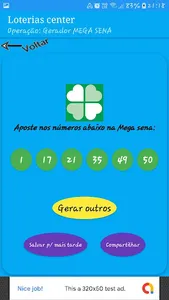 Loterias gerador screenshot 3