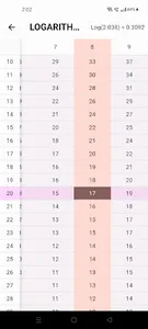 Log Table screenshot 2