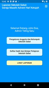 Laporan Sekolah Sabat screenshot 1