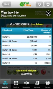 Lotto Results screenshot 2