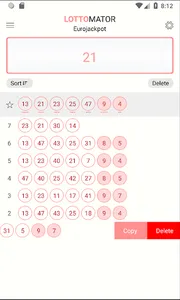 Lottomator screenshot 1