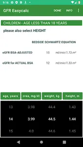 GFR Easycalc screenshot 2