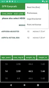 GFR Easycalc screenshot 5