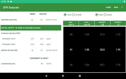GFR Easycalc screenshot 9