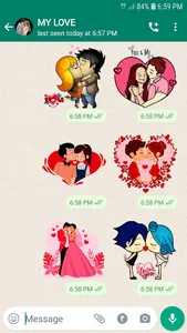 WASticker Love Couple Stickers screenshot 2