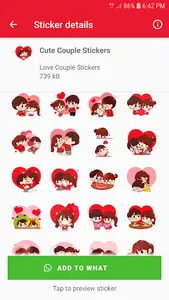 WASticker Love Couple Stickers screenshot 5