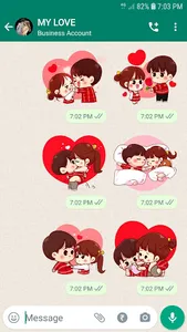 WASticker Love Couple Stickers screenshot 6