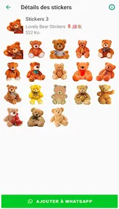 Lovely Bear Stickers WASticker screenshot 3