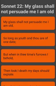 Love poems Shakespeare Sonnet screenshot 6