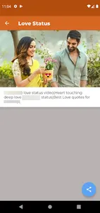 Romantic Status: Love Videos screenshot 4