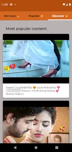 Romantic Status: Love Videos screenshot 7