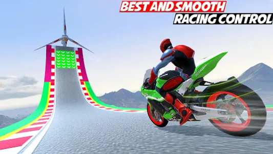 Superhero Bike Game Stunt Race screenshot 11