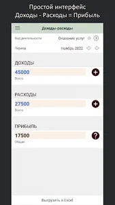 Lubava Доходы минус расходы screenshot 0