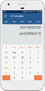 A1 Calculator screenshot 1