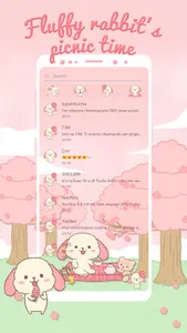 SMS Theme Rabbit Sakura - Pink screenshot 0