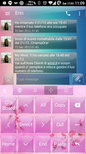 Keyboard Theme Glass Pink Flow screenshot 4