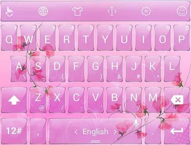 Keyboard Theme Glass Pink Flow screenshot 6