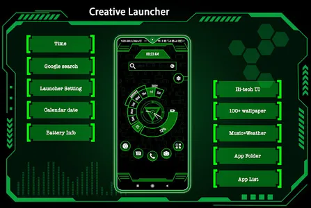 Creative Launcher - App lock screenshot 1