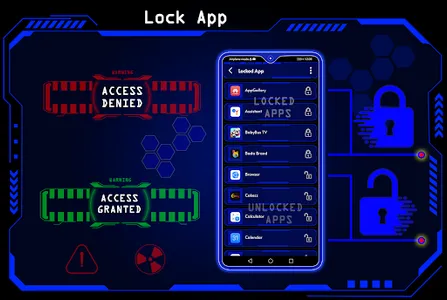 Futuristic Launcher - Lock App screenshot 12