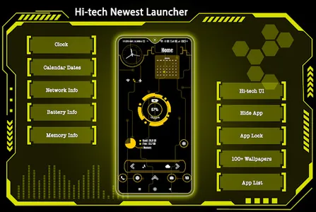 Hi-tech newest launcher screenshot 0
