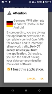 Germany VPN-Plugin for OpenVPN screenshot 2