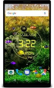 LED Clock with Aquarium LWP screenshot 7