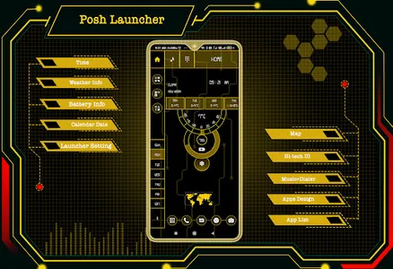 Posh Launcher - AppLock screenshot 0