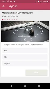 MyICSC - Smart City Survey screenshot 3