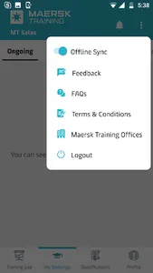 Maersk Training TMS screenshot 7