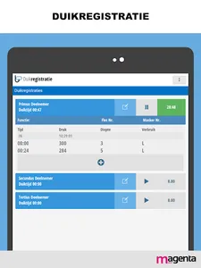 Duikregistratie app screenshot 1