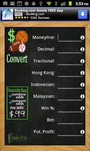 Sports Betting Odds Calculator screenshot 0