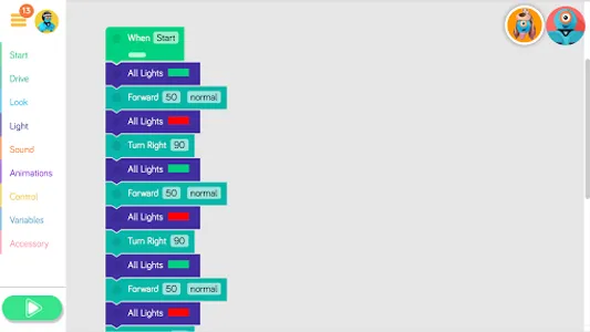 Blockly for Dash & Dot robots screenshot 1