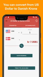 US Dollar to Danish Krone screenshot 1