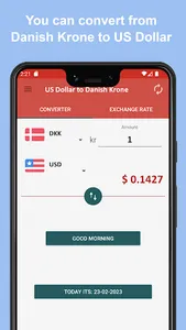 US Dollar to Danish Krone screenshot 2