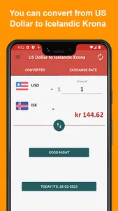 US Dollar to Icelandic Krona screenshot 1