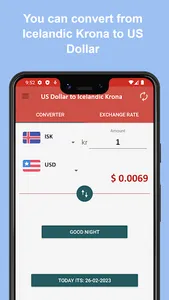 US Dollar to Icelandic Krona screenshot 2