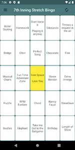 7th Inning Stretch Bingo screenshot 0