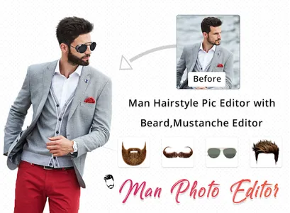Smarty:Men Hairstyle Photo Edi screenshot 0