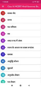 Class 10 NCERT Hindi Grammar screenshot 1