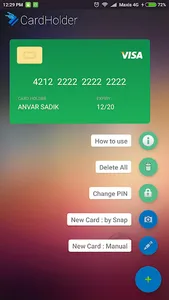 Cardholder screenshot 1