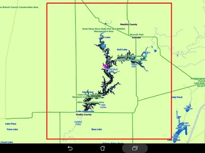 Lake Shelbyville Offline Chart screenshot 19