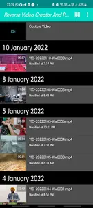 Reverse video creator & player screenshot 1