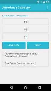 Attendance Calculator screenshot 1